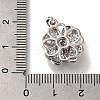 Rack Plating Brass Micro Pave Cubic Zirconia Pendant KK-H485-40P-4