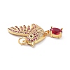 Real 18K Gold Plated Brass Micro Pave Cubic Zirconia Pendants KK-D004-27G-4