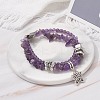 Mixed Stone Chip Beads Reiki Healing Multi-strand Bracelet BJEW-JB07052-M-3