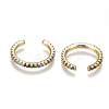 Brass Micro Pave Cubic Zirconia(Random Mixed Color) Cuff Earrings EJEW-S201-55-2