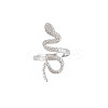 Non-Tarnish 304 Stainless Steel Snake Wide Open Cuff Ring for Women LS-RJEW-S405-160P-1