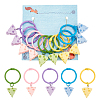10Pcs 5 Colors Resin Cheese Pendant Locking Stitch Markers HJEW-AB00679-1