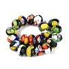 Handmade Millefiori Glass Rondelle Beads LA-N001-04B-3