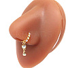 316L Surgical Stainless Steel Cubic Zirconia Dangle Hoop Nose Ring with Charms WG2DADE-39-1