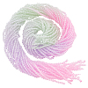 20 Strands Transparent Gradient Color Glass Beads Strands GLAA-GA0001-79C-1