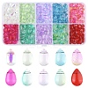 300Pcs 10 Colors Transparent Glass Beads GGLA-YW0001-21-1
