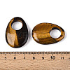 Natural Tiger Eye Large Hole Pendants G-N348-06B-09-3