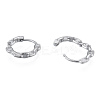 316 Surgical Stainless Steel Chain Shape Hoop Earrings for Men Women EJEW-N052-07-3