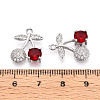 Brass Micro Pave Cubic Zirconia Pendants KK-T074-71P-02-3