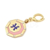 304 Stainless Steel Enamel Pendant Decoration STAS-S168-01G-12-2