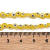 Handmade Millefiori Glass Flat Round Bead Strands LK-P010-A-02-2