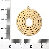 Hollow 304 Stainless Steel Pendants STAS-L022-501G-3