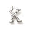304 Stainless Steel Micro Pave Cubic Zirconia Pendants STAS-H228-06P-K-1