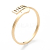 Ion Plating(IP) 201 Stainless Steel Cuff Rings LS-RJEW-M136-01B-G-3