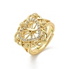 Clear Cubic Zirconia Finger Rings RJEW-G337-02G-04-4