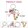 Resin & Acrylic & Faux Suede Tassel Keychain KEYC-YW00125-01-3