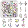 20Pcs 8 Styles Platinum Alloy Glass Pendants FIND-FS0003-78-1