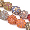 Painted Glass Beads Strands X-GLAA-F133-07B-3
