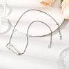 Iron Kilt Pin Pendant 304 Stainless Steel Curb Chain Necklaces NJEW-JN05679-5