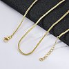 Brass Wheat Chains Necklace for Women NJEW-P265-26G-2
