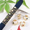 304 Stainless Steel Multi-layer Open Cuff Rings RJEW-Z078-02G-1