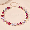 Alloy Colorful Rhinestone Cup Chain Necklaces for Women FS-WG72CA4-02-1