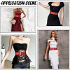 Sparkle Sequins Wide Elastic Dress Belts AJEW-WH20128-026P-02-6