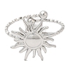 Non-Tarnish 304 Stainless Steel Sun Open Cuff Ring for Women LS-RJEW-M149-08P-1