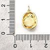Brass Pave Natural Pearl Oval Charms KK-V011-45A-G-3