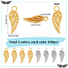 SUNNYCLUE 200Pcs 2 Colors Tibetan Style Alloy Pendants TIBEP-SC0002-68-2