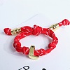 Letter L Cotton Cord Braided Knot Bracelets FS-WG79C27-12-1