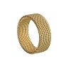 304 Stainless Steel Braided Mesh Finger Rings for Women Men WG8C54F-21-2