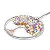 Wire Wrapped Heart Bead Acrylic Big Pendant Decorations HJEW-A005-04-2