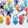 20Pcs 10 Colors Handmade Porcelain Ceramic Beads PORC-NB0001-12-4