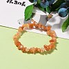 Natural Red Aventurine Chip Beads Stretch Bracelets BJEW-JB05765-07-4