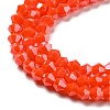 Opaque Solid Color Electroplate Glass Beads Strands GLAA-F029-P4mm-C03-3
