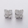 Brass Micro Pave Cubic Zirconia European Beads OPDL-P001-31-1