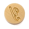 Golden Tone Brass Letter Stamps LS-KK-R005-01Y-1