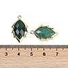 Natural Green Aventurine Faceted Leaf Pendants G-I375-04G-18-3