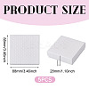5Pcs Rhombus Textured Cardboard Jewelry Packing Boxes with Sponge Inside CBOX-TA0001-18A-4