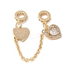 Brass Micro Pave Clear Cubic Zirconia Cable Chain European Beads KK-G531-07D-G-1