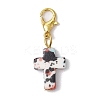 Synthetic Turquoise Cross Pendant Decorations HJEW-JM02570-4