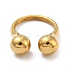 Ion Plating(IP) 304 Stainless Steel Cuff Rings for Women RJEW-E078-05G-2