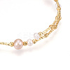 Brass Natural Fresh Water Pearl Beaded Bracelets for Women BJEW-T022-10G-5