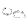 Brass Oval Hoop Earrings for Women EJEW-F347-01P-02-2