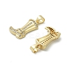 Brass Micro Pave Cubic Zirconia Pendants KK-D384-04G-2