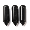 Natural Obsidian Pointed Pendants G-C158-05H-1