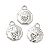 304 Stainless Steel Pendant Rhinestone Settings STAS-P312-06P-4