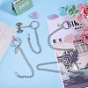 8Pcs 4 Style Alloy Boot Strap Chains HJEW-CA00037-5
