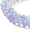Transparent Crackle Glass Beads Strands X-CCG-L050-01B-08-2